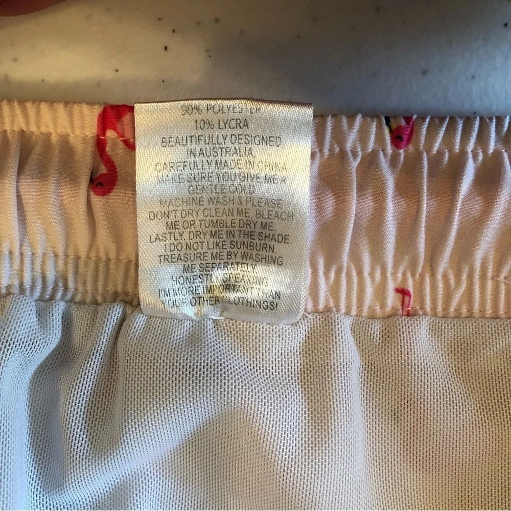 Eubi Pink Flamingo Swim Shorts Size S